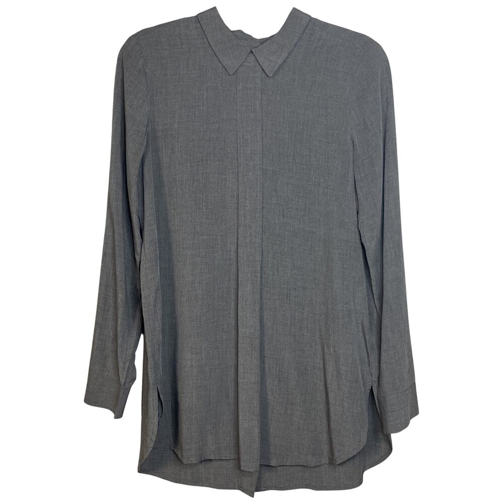 J. Jill -Lagenlook Long Sleeve Blouse/Size XS (Miss Mary Mack) Button Down Back